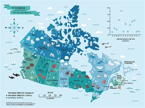 Illustrated Map of Canada on Behance