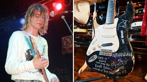 Smashed Kurt Cobain guitar sells for almost £500,000 at auction | World News | Sky News