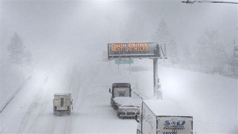 Blizzard hits Northern California with 100mph+ winds, heavy snow