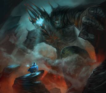 tolkiens legendarium - How large a form did Melkor take for his duel ...