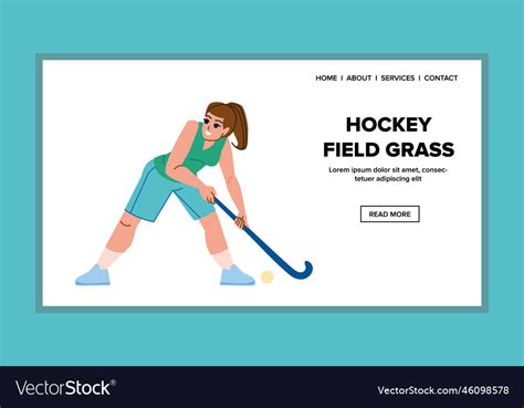 Hockey field grass Royalty Free Vector Image - VectorStock