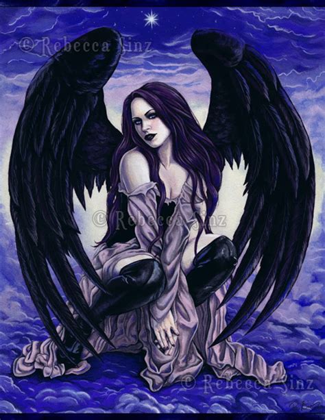 Star Light Star Bright PRINT Fantasy Art Gothic Angel Black - Etsy