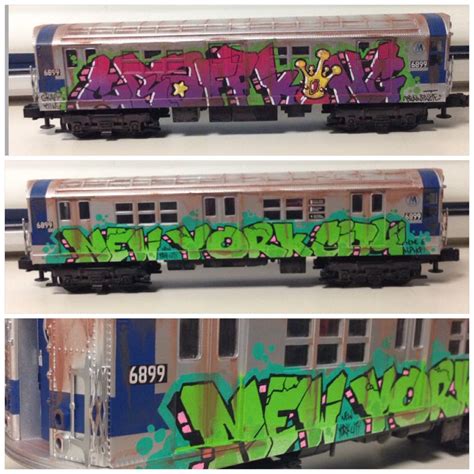 Custom graffiti model train from steelmarbles.com | Train graffiti, Model trains, Graffiti history