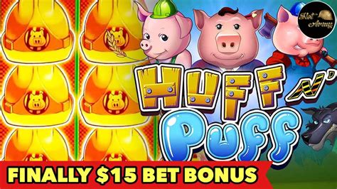 🐷FINALLY $15 BET BONUS🐷HIGH LIMIT HUFF N PUFF BONUS SUPER BIG WIN SLOT MACHINE - YouTube