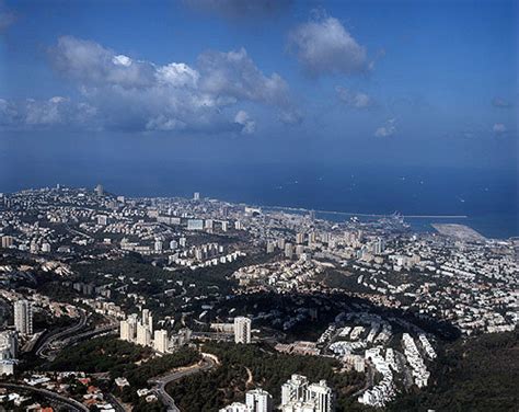 Haifa, aerial view looking west south west