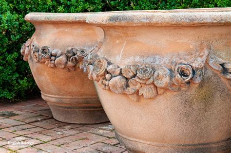 Weathered terracotta tree pot / xl planter