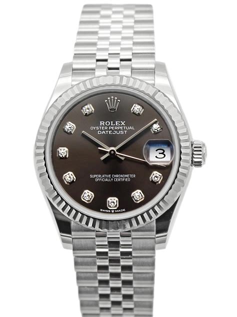 Rolex Datejust 31mm Ladies Dark Grey Diamond Dial Jubilee Bracelet 278274 - Luxury Watches | Buy ...