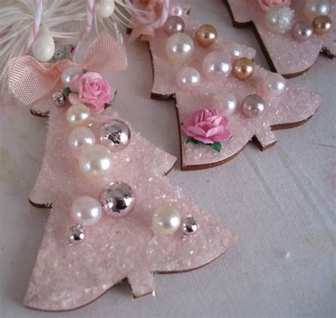 Pink Christmas Tree Ornaments Set of 2