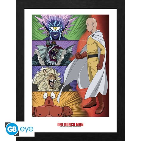 ONE PUNCH MAN - Framed print "Ranking of villains" (30x40) x2 - Abysse Corp