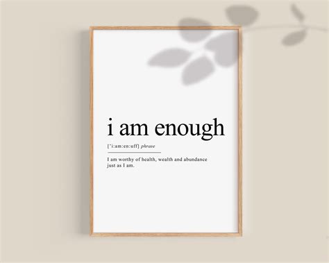 I AM Enough Poster Manifestation Poster Manifest Print - Etsy Australia