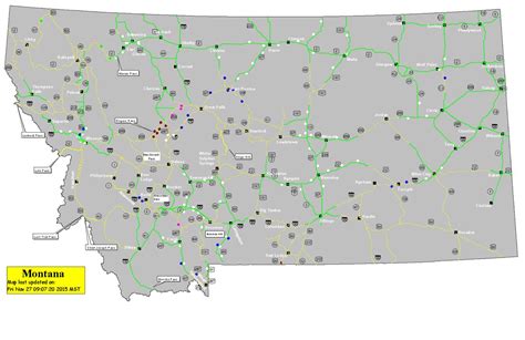 MT Road Conditions Map | Map, Montana, Road conditions