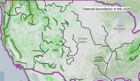 Natural Boundaries USA : r/MapPorn