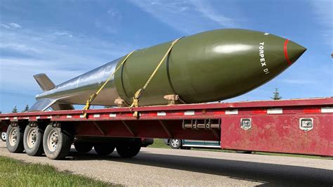 Bombs away: Alberta woodworkers deliver Grand Slam bomb replica to target