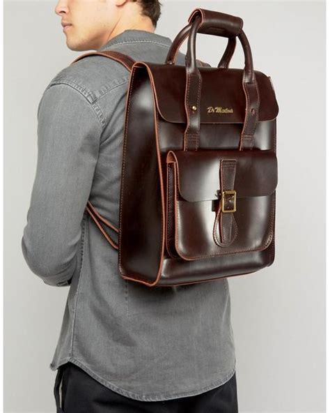 Dr. martens Leather Backpack in Brown for Men | Lyst