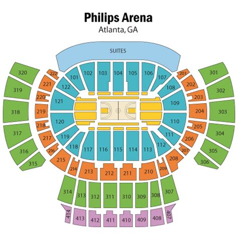 Philips Arena Seating Chart, Views and Reviews | Atlanta Hawks