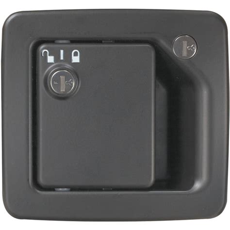 Rv Designer Motor Home Black RV Entrance Door Handle Hardware with Deadbolt-T507 - The Home Depot