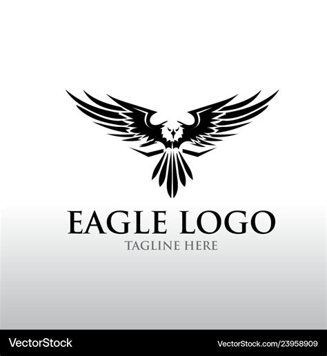 Eagle logo designs simple elegant Royalty Free Vector Image