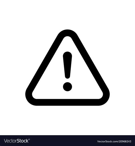 Attention icon in flat style danger symbol Vector Image