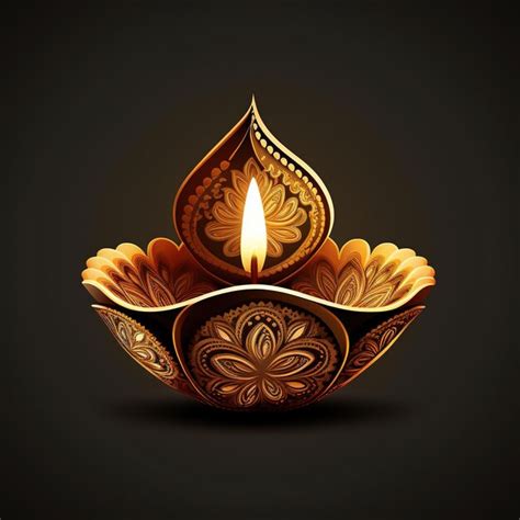 Premium AI Image | Diwali diya or oil lamp isolated festival of lights ...