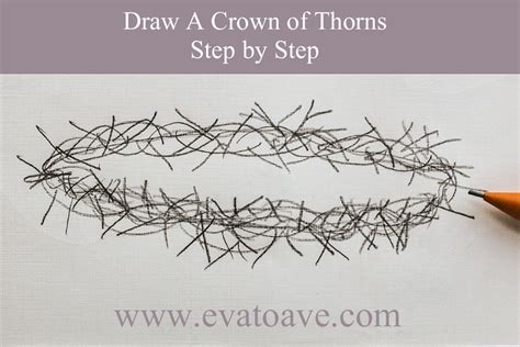 How to Draw a Crown of Thorns | EvatoAve.com