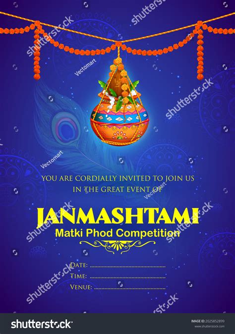 Illustration Dahi Handi Celebration Happy Janmashtami Stock Vector (Royalty Free) 2025852899 ...