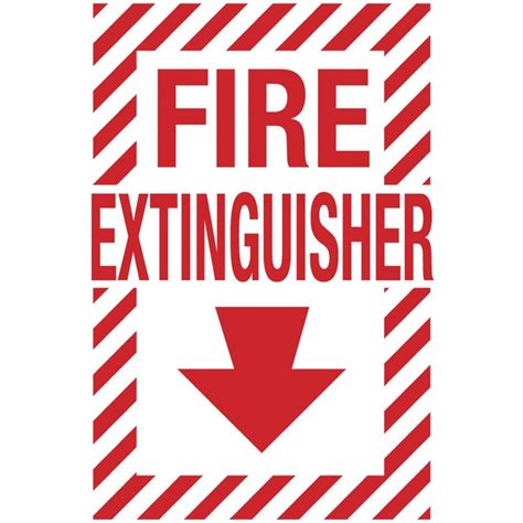 Striped Border Fire Extinguisher Location Sign Spaceship Interior ...