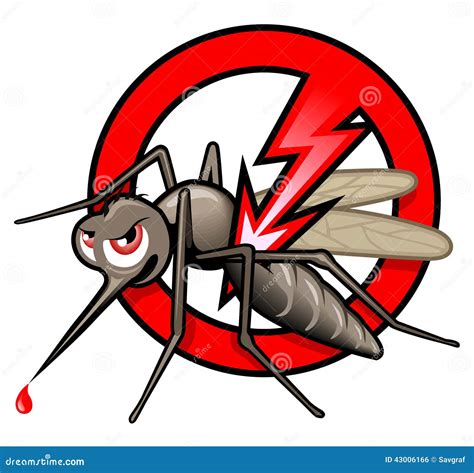 Stop Mosquito Label Stock Vector - Image: 43006166