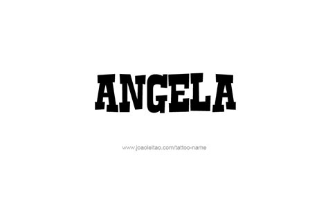 Angela Name Tattoo Designs