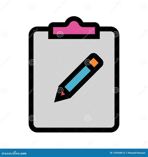 Clipboard color line icon stock illustration. Illustration of checklist - 125938612