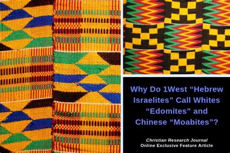 Why Do 1West "Hebrew Israelites” Call Whites “Edomites” And Chinese “Moabites” ? - Christian ...