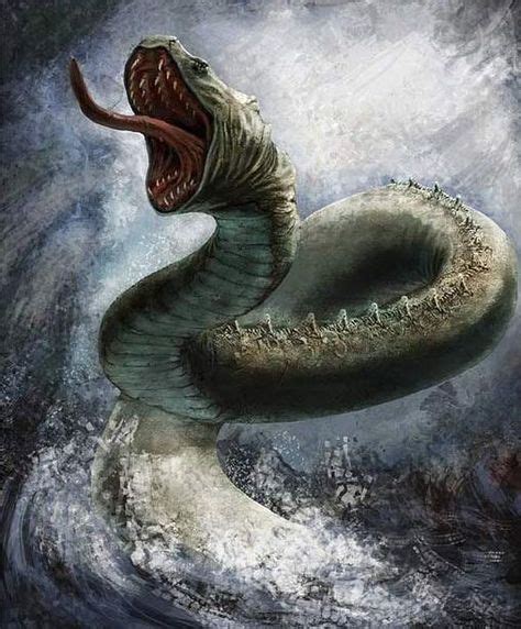 # JORMUNGANDR- Norse myth: a hideous enormous snake that was able to wrap around the world and ...