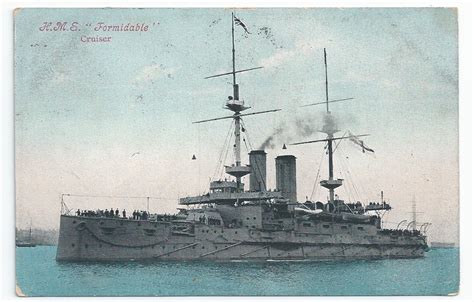 Royal Navy: Formidable class Battleship Postcards