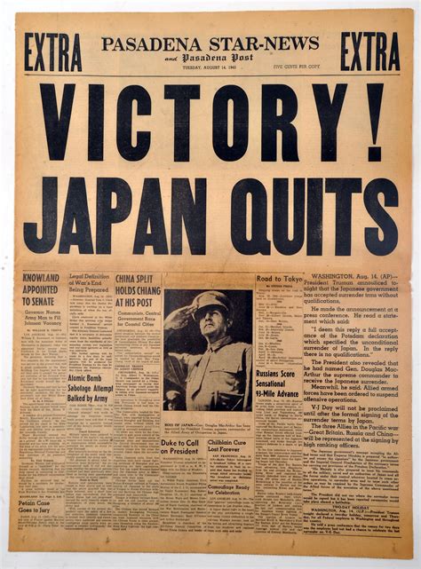 Pin by SGV Tribune on Newspaper Front Pages | Japan surrenders, Newspaper front pages, Surrender