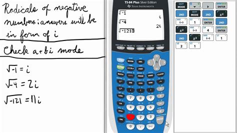 Square Roots of Negative Numbers TI 84 Calculator Introduction to Imaginary Numbers - YouTube