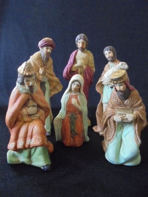 1950s vintage porcelain nativity scene figurines; 20th century Germany ...