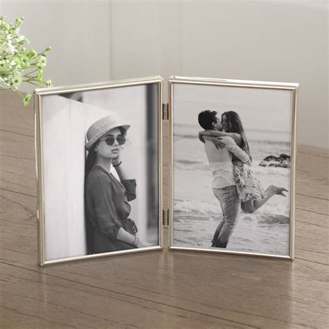 Fine Silver Hinged Double Photo Frame By Jodie Byrne