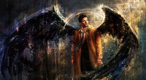 Wallpaper : drawing, painting, space, sky, wings, angel, Earth, world, mythology, Supernatural ...