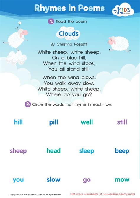 Rhyming Poems For Kids