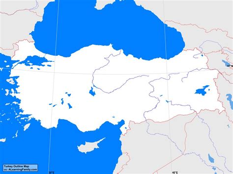 Turkey Outline Map - A Learning Family