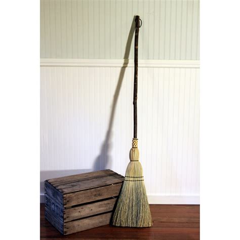 Kitchen Broom - Natural Hardwood Handle - Lightweight with Long Handle ...