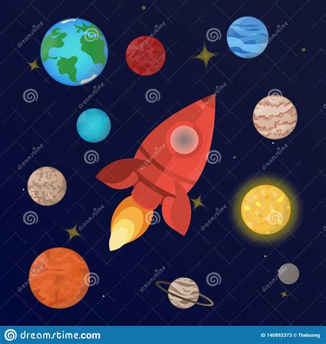 Planets solar system stock vector. Illustration of pluto - 140892373