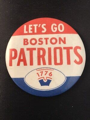 Boston Patriots 1960 Pin 3-1/2 PSA Original Hat Logo By Designer /New ...