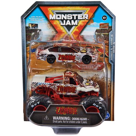 Monster Jam, Official Zombie Exclusive Ready Race Set, Die-Cast 1:64 ...