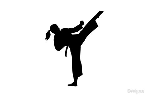 Karate Girl Silhouette at GetDrawings | Free download