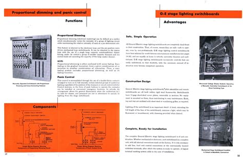 VINTAGE THEATRE CATALOGS: 1954 GENERAL ELECTRIC LIGHTING CONTROL ...