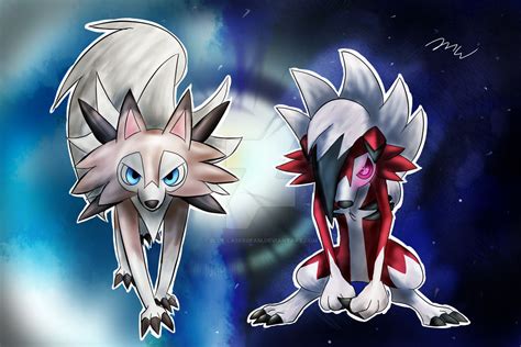 Midday and Midnight Lycanroc by Blue-Laserbeam on DeviantArt