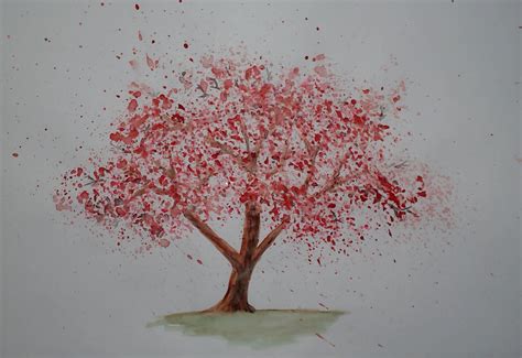 Painting A Cherry Tree in Watercolor - Details About This Piece