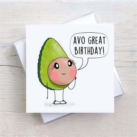 Avocado Birthday Card 30th Birthday Card Pun Birthday Card - Etsy