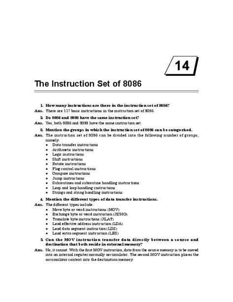 (PDF) 4 The Instruction Set of 8086 | manaj mohapatra - Academia.edu