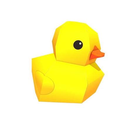 Printable Rubber Duck Paper Craft | AllFreePaperCrafts.com